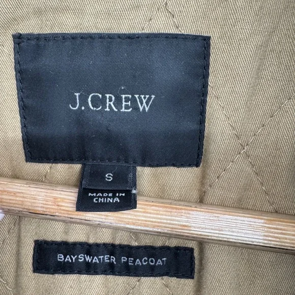 J.Crew Bayswater Peacoat Men S  Blue 100% Wool Stadium Double Breasted Preppy - Picture 2 of 12
